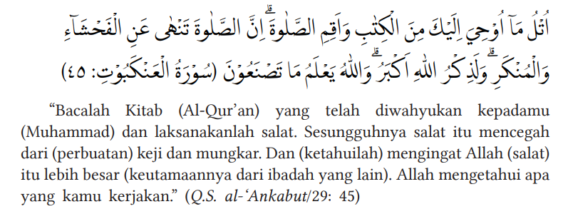 Dalil QS Al-Ankabut Ayat 45
