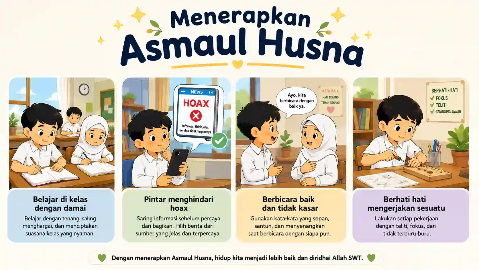 Infografis Penerapan Asmaul Husna