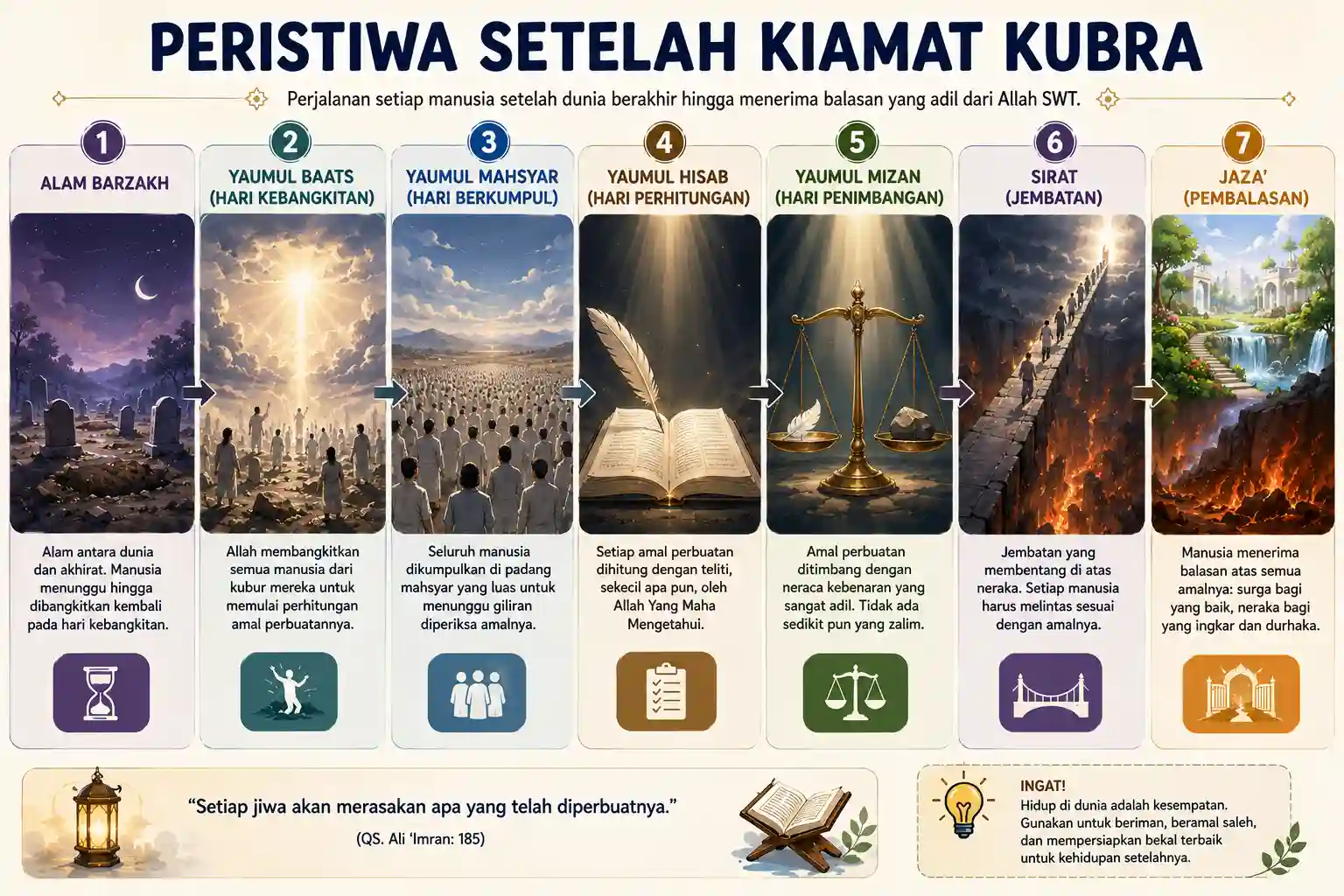 Infografis Rangkaian Akhirat