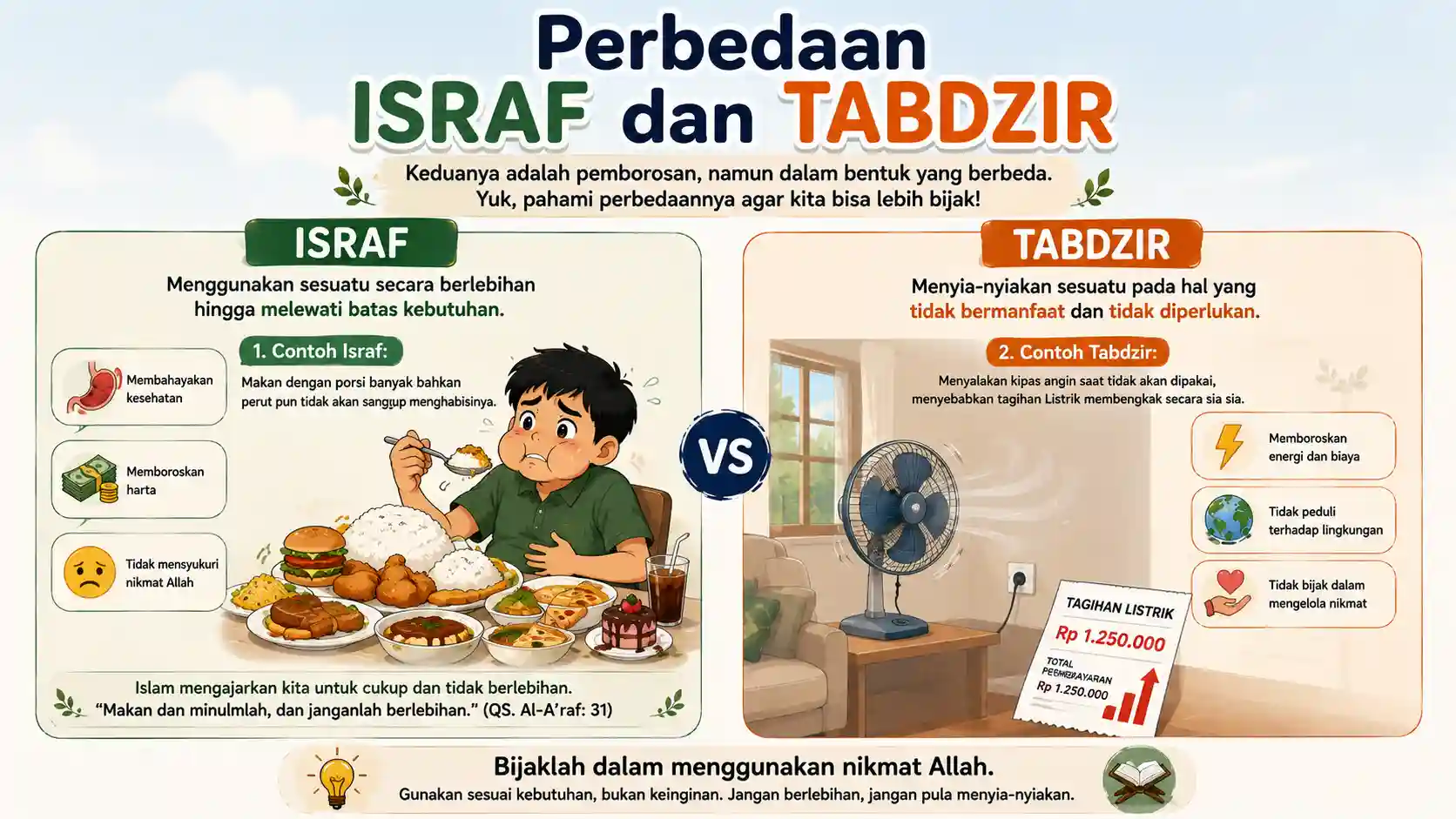 Infografis Israf dan Tabzir