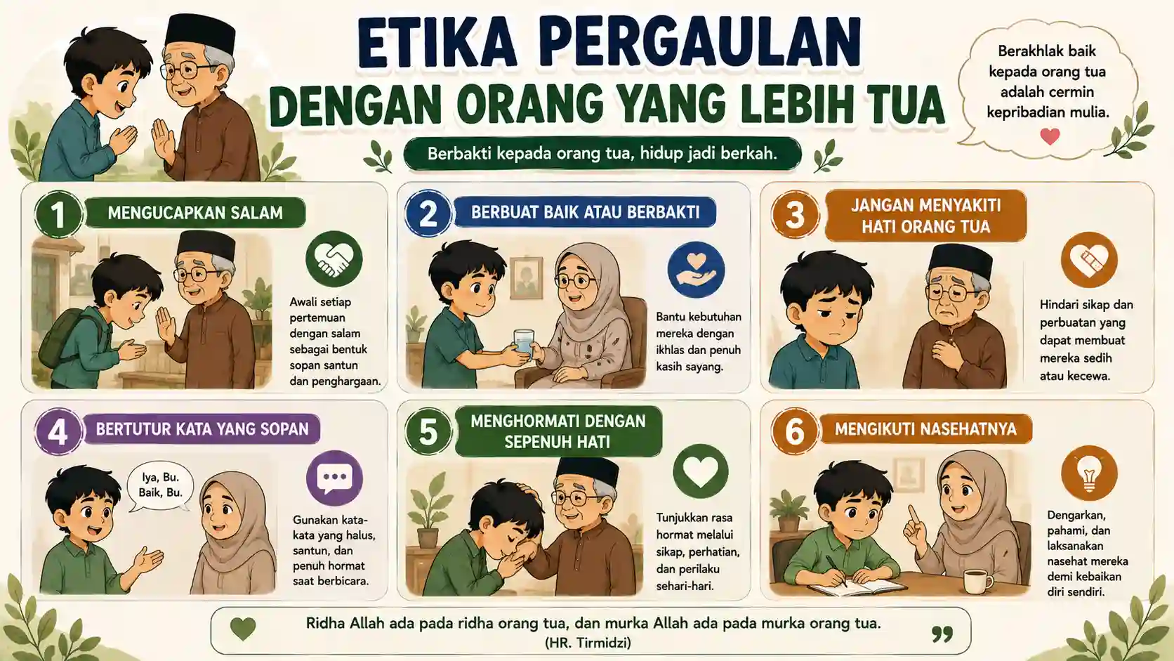 Infografis Etika Orang Lebih Tua
