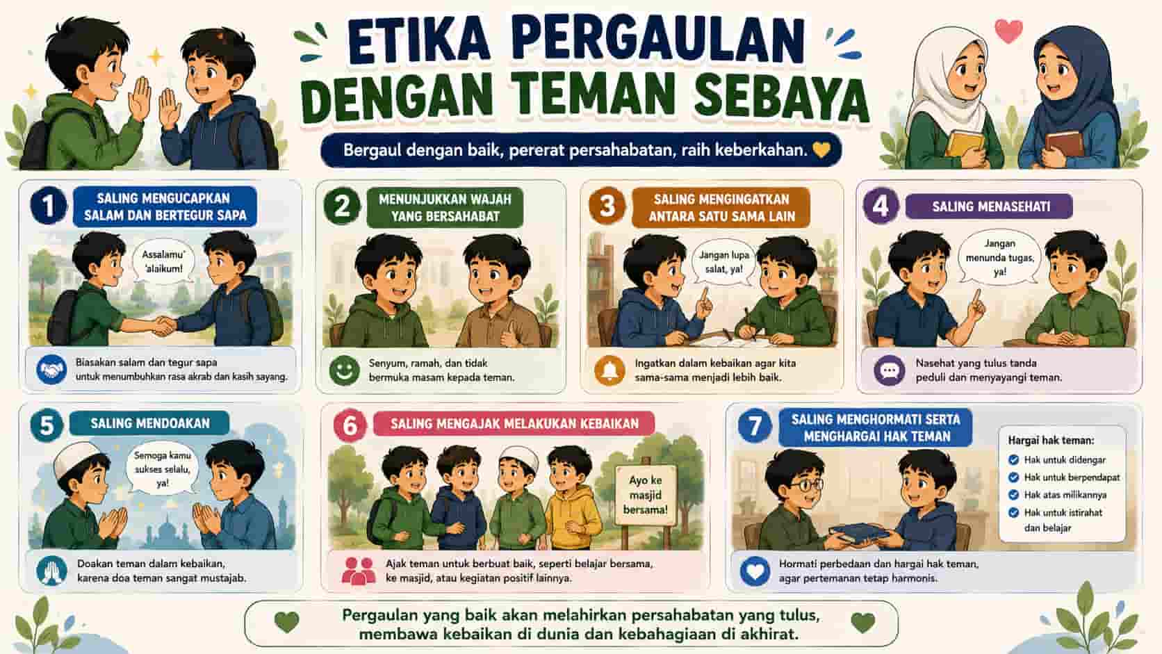 Infografis Etika Teman Sebaya