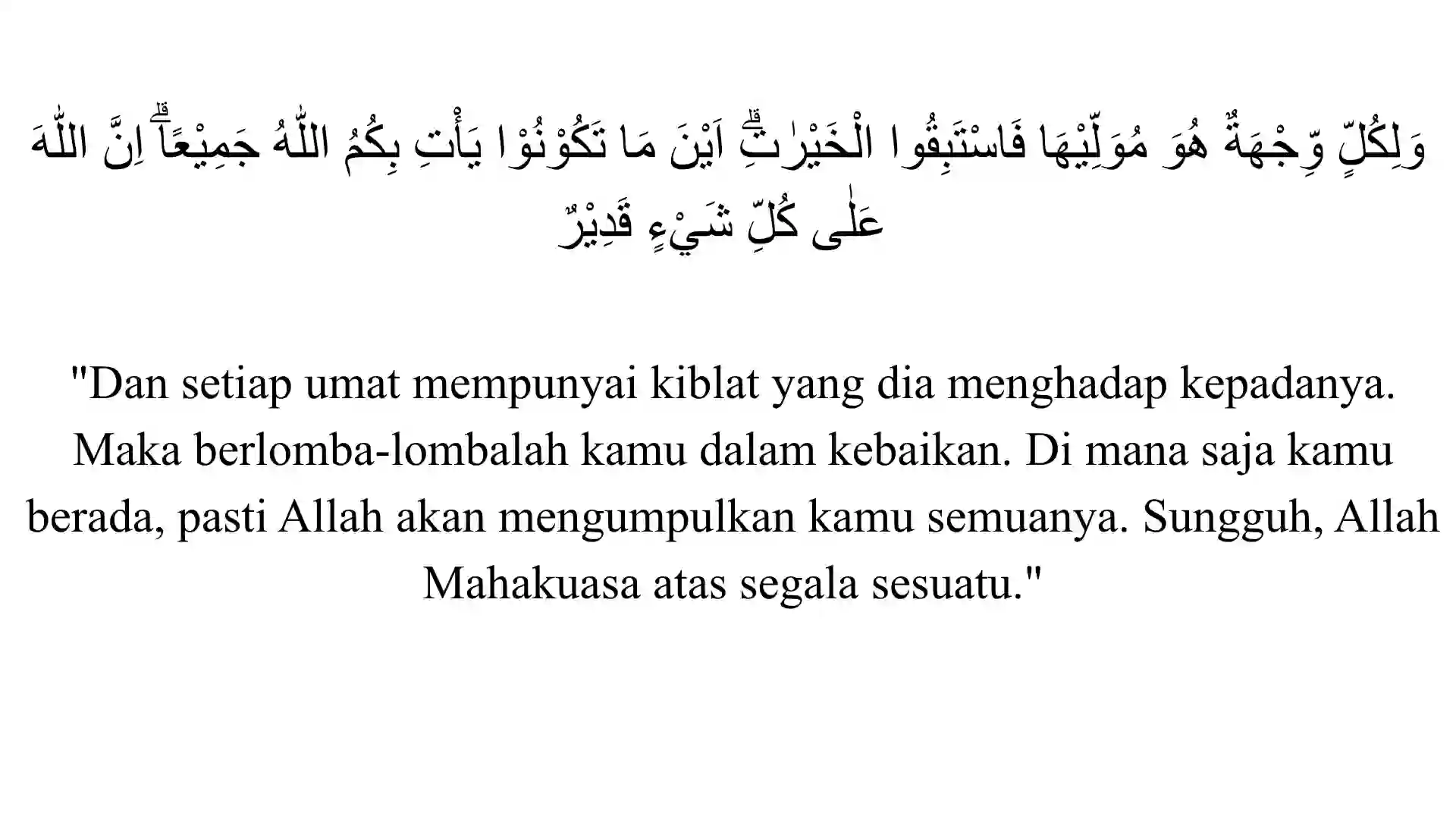 Infografis Surah Al-Baqarah ayat 148