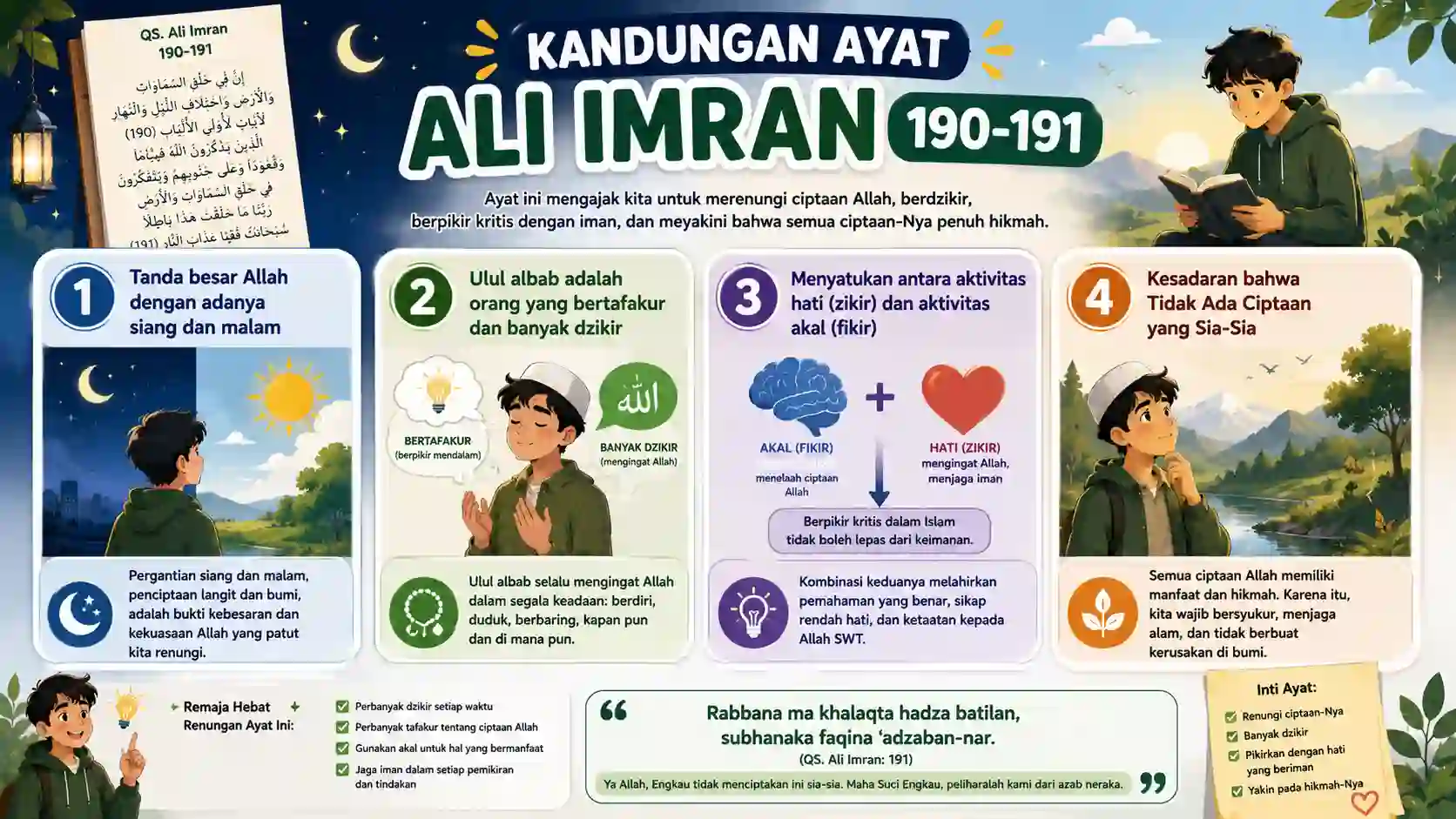 Infografis Isi Kandungan Ali 'Imran