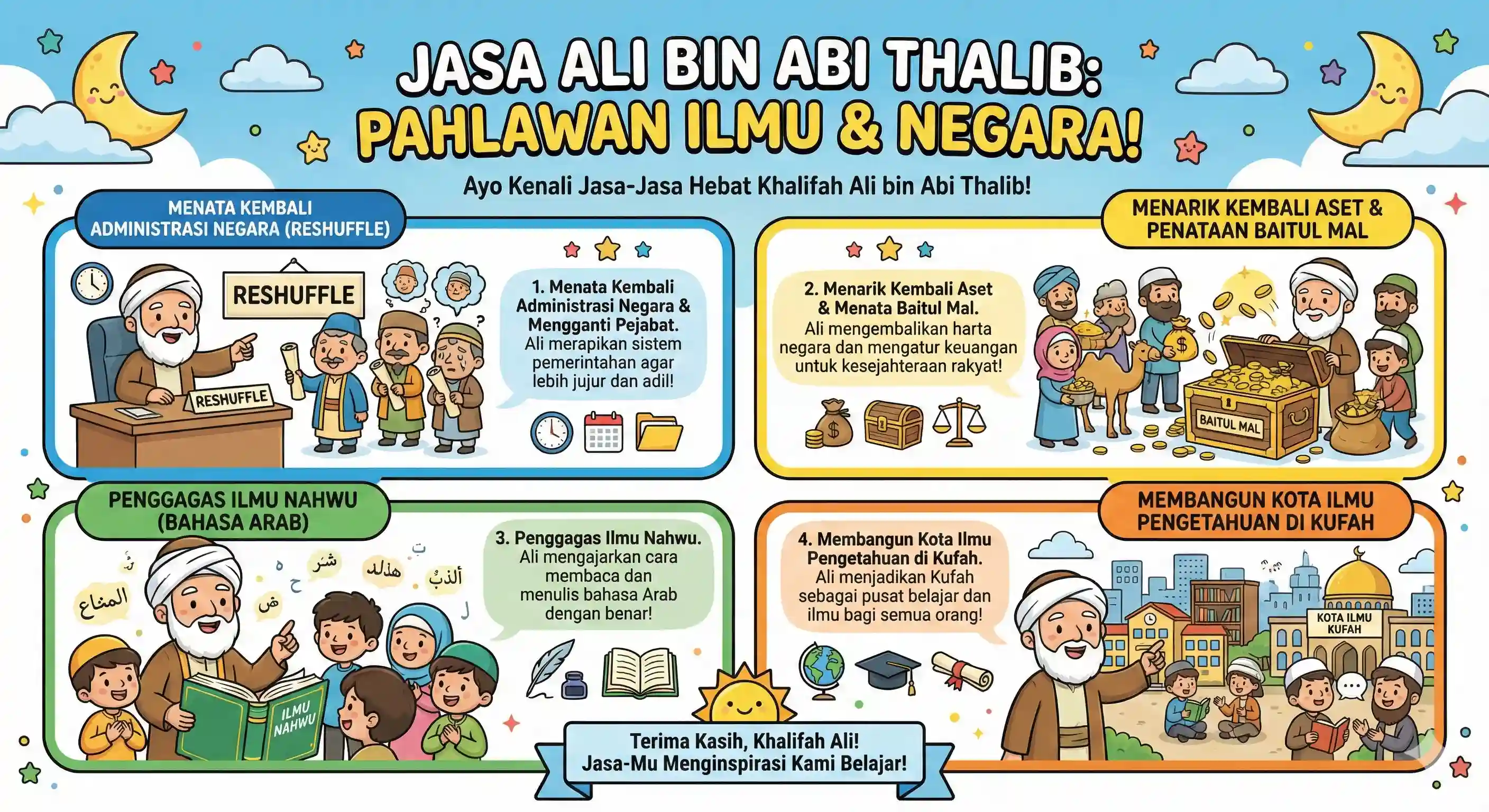Infografis Jasa Ali bin Abi Thalib