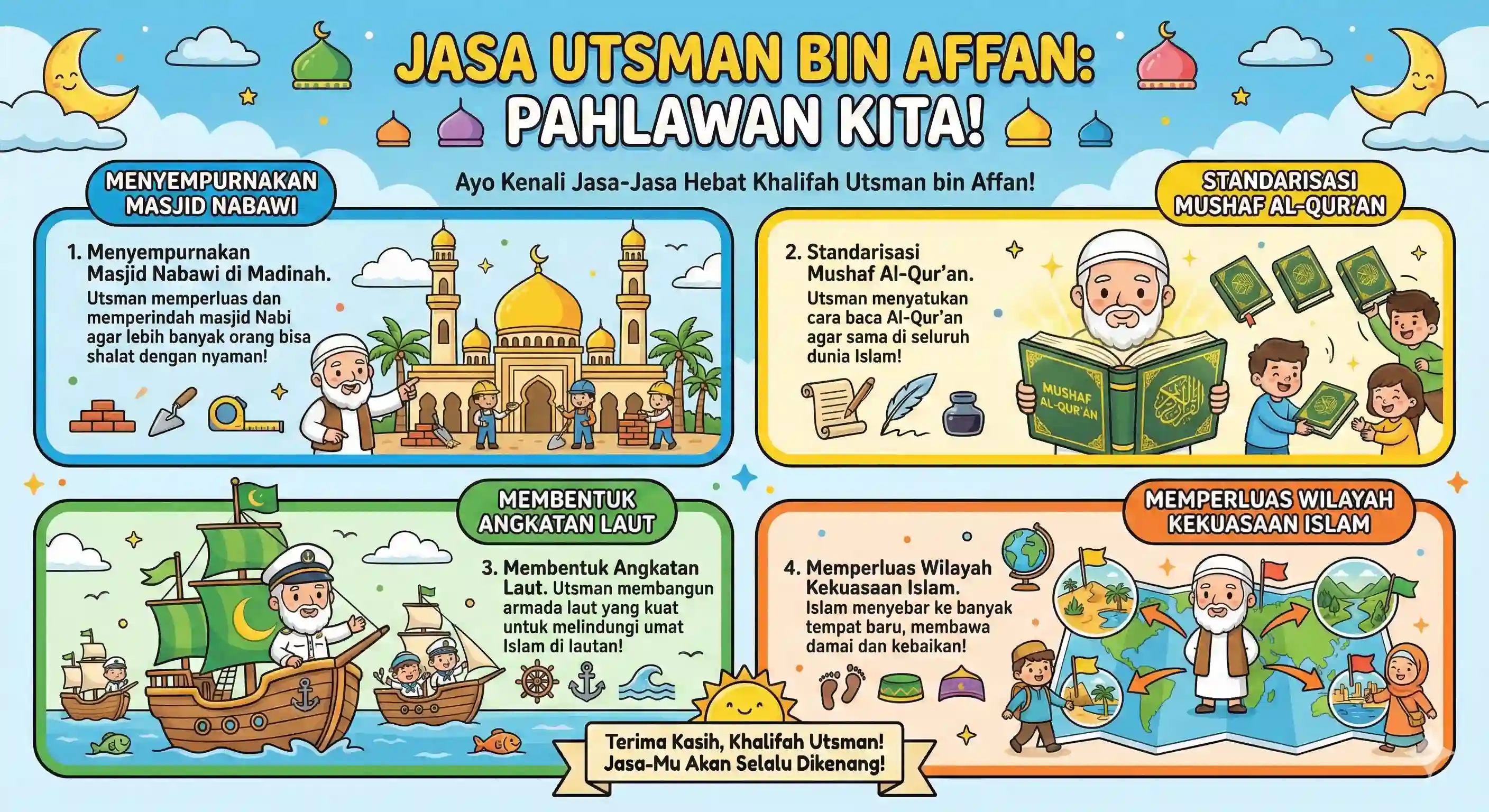 Infografis Jasa Usman bin Affan
