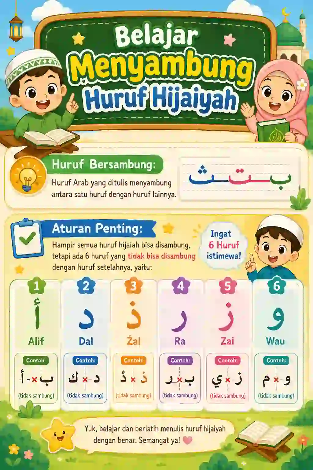 Menyambung Huruf Hijaiah